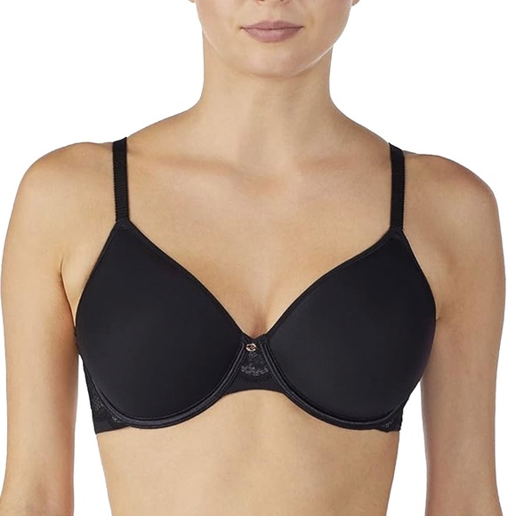 NEW Le Mystère Light Luxury Spacer Smooth Cup Underwire Bra 3111 Black Rose Gold - Picture 1 of 3